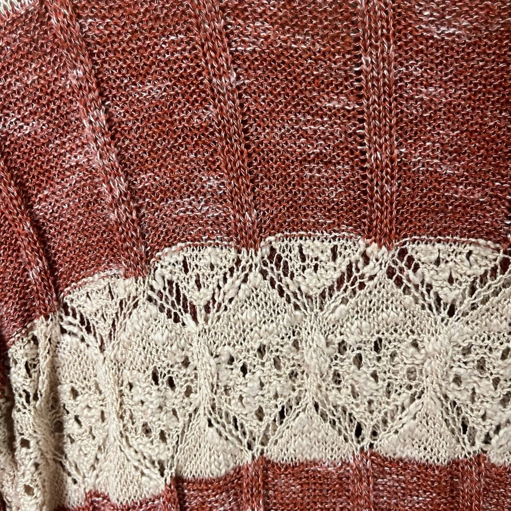 Umgee burnt orange and Cream Knit Top - Picture 4 of 4